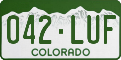 CO license plate 042LUF