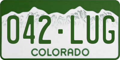 CO license plate 042LUG