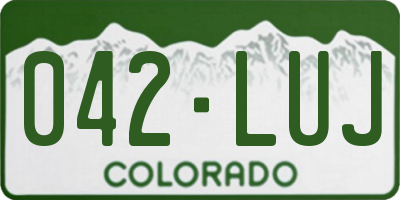 CO license plate 042LUJ