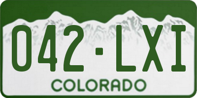 CO license plate 042LXI
