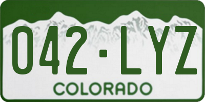 CO license plate 042LYZ