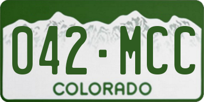 CO license plate 042MCC