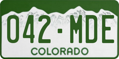 CO license plate 042MDE