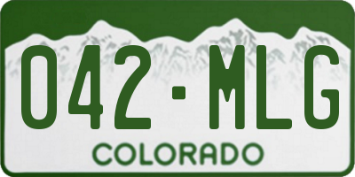 CO license plate 042MLG