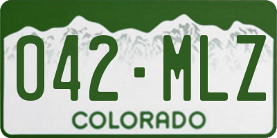 CO license plate 042MLZ