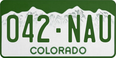 CO license plate 042NAU