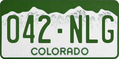CO license plate 042NLG