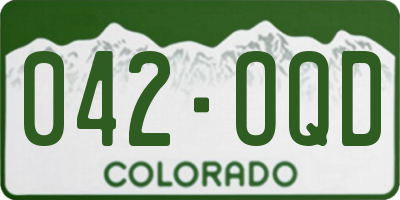 CO license plate 042OQD