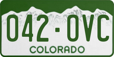 CO license plate 042OVC