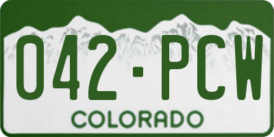 CO license plate 042PCW