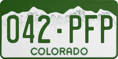 CO license plate 042PFP