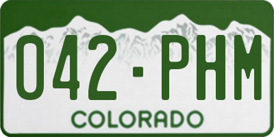 CO license plate 042PHM