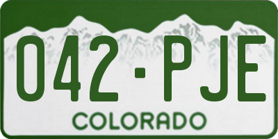 CO license plate 042PJE