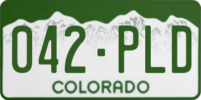 CO license plate 042PLD