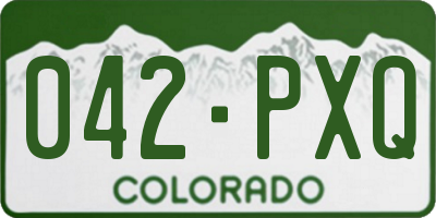 CO license plate 042PXQ