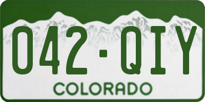 CO license plate 042QIY