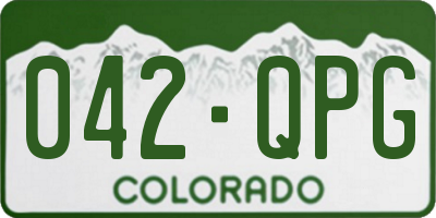 CO license plate 042QPG