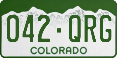 CO license plate 042QRG