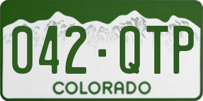 CO license plate 042QTP