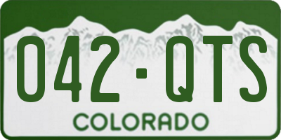 CO license plate 042QTS