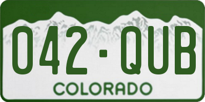 CO license plate 042QUB