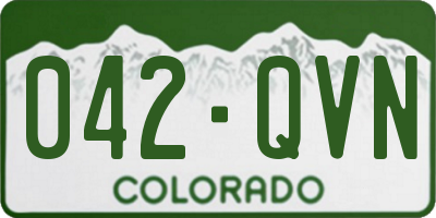 CO license plate 042QVN