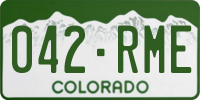 CO license plate 042RME