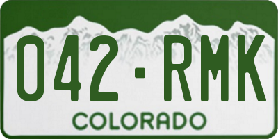 CO license plate 042RMK