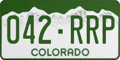 CO license plate 042RRP