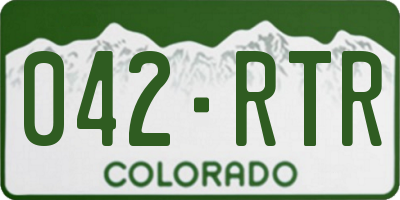 CO license plate 042RTR