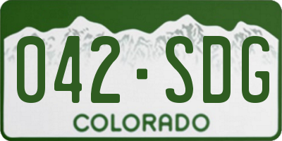 CO license plate 042SDG