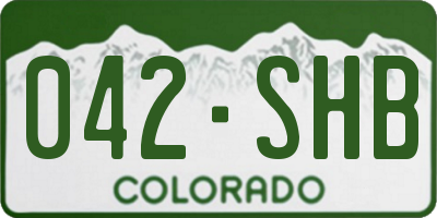 CO license plate 042SHB