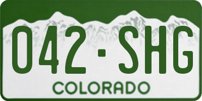 CO license plate 042SHG