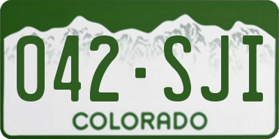 CO license plate 042SJI