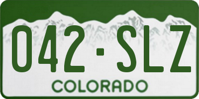 CO license plate 042SLZ