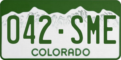 CO license plate 042SME