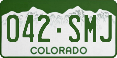 CO license plate 042SMJ