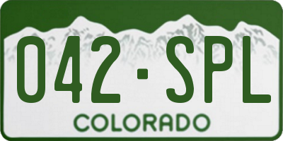 CO license plate 042SPL