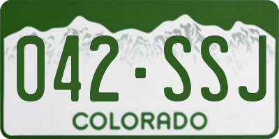 CO license plate 042SSJ