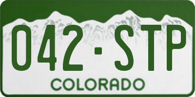 CO license plate 042STP
