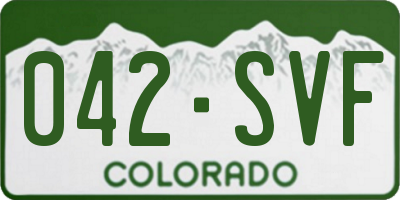 CO license plate 042SVF