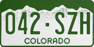 CO license plate 042SZH