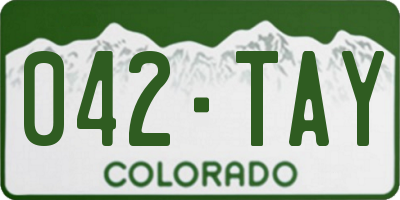 CO license plate 042TAY
