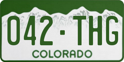 CO license plate 042THG