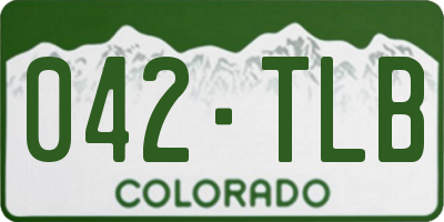 CO license plate 042TLB