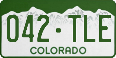 CO license plate 042TLE