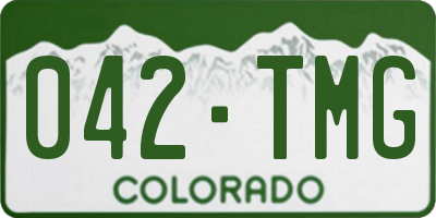 CO license plate 042TMG