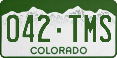 CO license plate 042TMS