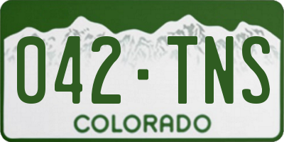 CO license plate 042TNS