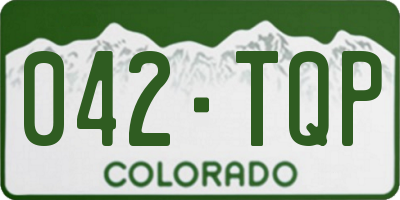 CO license plate 042TQP